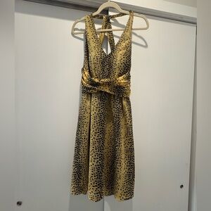 Guess Yellow and Black Cross Back Dress